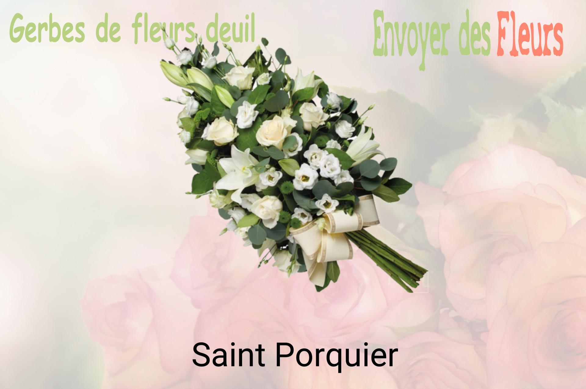 Gerbe de fleurs de deuil livrée à Saint-Porquier